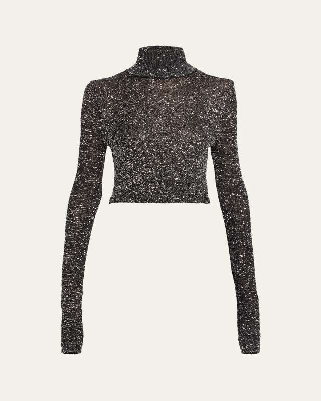 Kendall Sparkly Turtleneck Sweat
